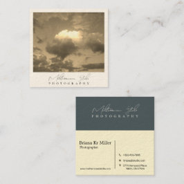 Tarjeta De Visita Cuadrada Chic y Elegante fotografía minimalista moderna