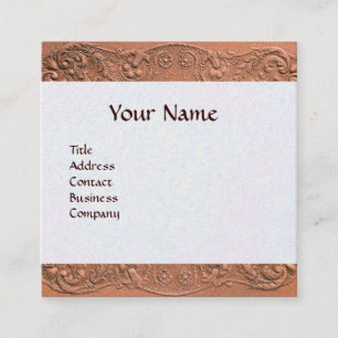 TARJETA DE VISITA CUADRADA CHICA BABY SHOWER ANTIQUE PINK BUTTERFLY, FLORAL