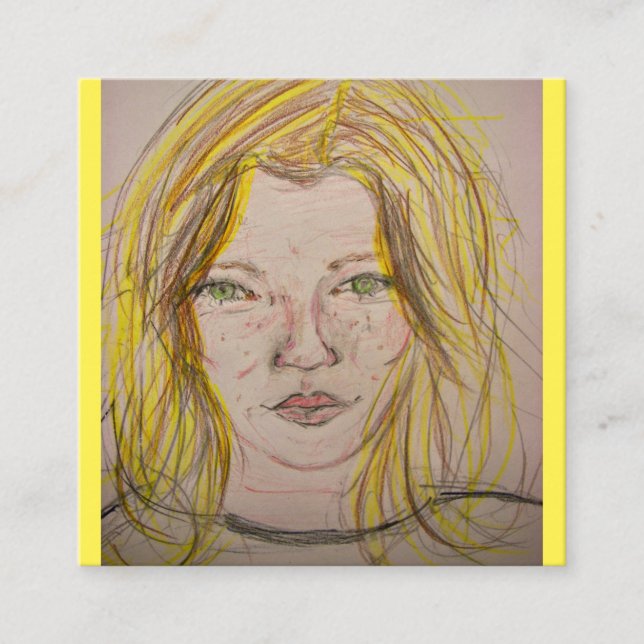 Tarjeta De Visita Cuadrada Chica de modelo (Anverso)