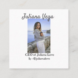 Tarjeta De Visita Cuadrada CHICA jefe jefe de empresa director ejecutivo mane