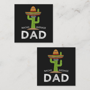Tarjeta De Visita Cuadrada Chiste de papá divertido y gracioso _ Dicho divert