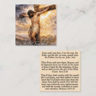 Tarjeta De Visita Cuadrada Christian Salvation Tract Cards