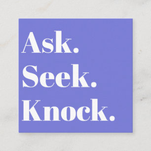 Tarjeta De Visita Cuadrada Church Business Código QR Promotor Púrpura