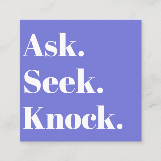 Tarjeta De Visita Cuadrada Church Business Código QR Promotor Púrpura (Anverso)