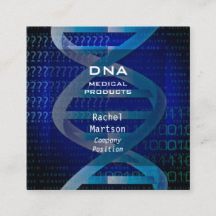 Tarjeta De Visita Cuadrada Ciencia Médica ADN Moderno