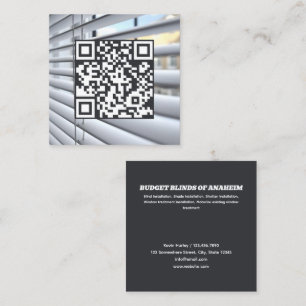 Tarjeta De Visita Cuadrada Cifras de ventana QR