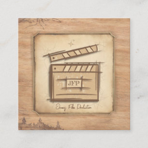 Tarjeta De Visita Cuadrada Cineasta, actor, director de cine, camarógrafo