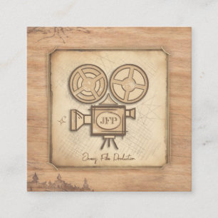 Tarjeta De Visita Cuadrada Cineasta, actor, director de cine, camarógrafo