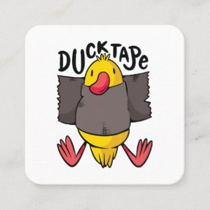 Tarjeta De Visita Cuadrada Cinta de Pato Divertida