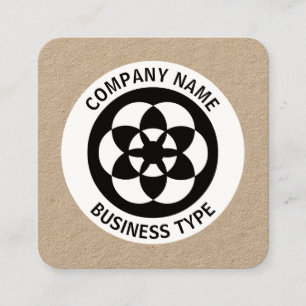 Tarjeta De Visita Cuadrada Círculo de cultivo - kraft