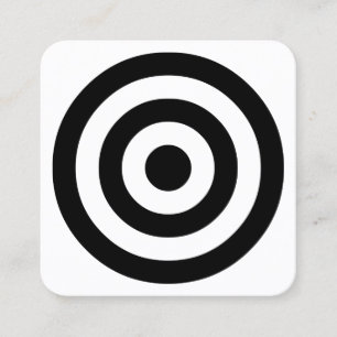 Tarjeta De Visita Cuadrada Círculos concéntricos