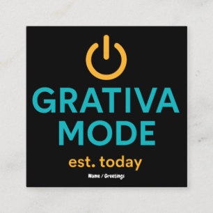 Tarjeta De Visita Cuadrada Cita Motivacional de Grativa Mode Positividad Diar