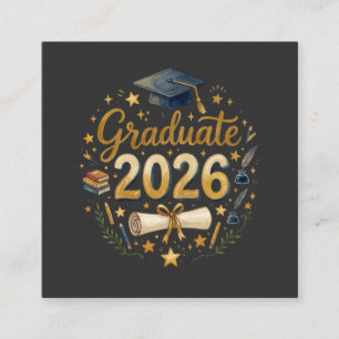 Tarjeta De Visita Cuadrada Clase de graduación personalizada 2026 Familia per