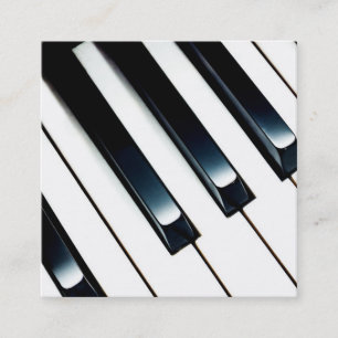 Tarjeta De Visita Cuadrada clases de piano