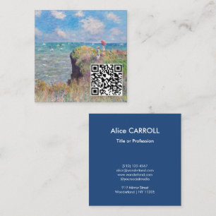 Tarjeta De Visita Cuadrada Claude Monet - Camino acantilado en Pourville - Có