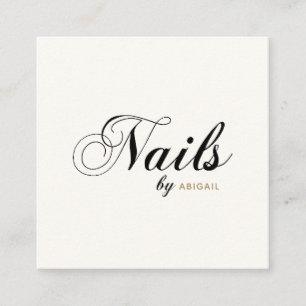 Tarjeta De Visita Cuadrada Clavos Elegantes Por "Nombre" Código QR Medios So