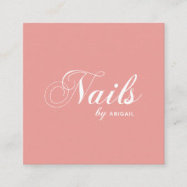 Tarjeta De Visita Cuadrada Clavos modernos de tipografía por "Nombre" Código 