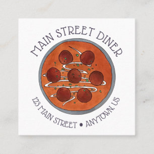 Tarjeta De Visita Cuadrada Cocina india Malai Kofta Vegetariana