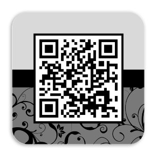 Tarjeta De Visita Cuadrada código profesional del damasco QR