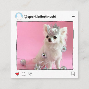 Tarjeta De Visita Cuadrada Código QR de Instagram Influencer Caprichoso y Mod