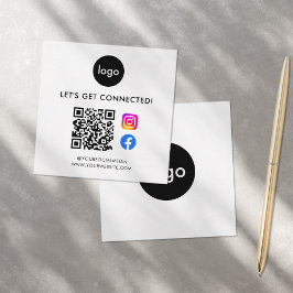 Tarjeta De Visita Cuadrada Código QR de medios sociales modernos