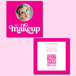 Tarjeta De Visita Cuadrada Código QR de redes sociales de fotografía de maqui
