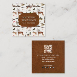 Tarjeta De Visita Cuadrada Código QR de redes sociales para cazadores de vida