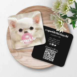 Tarjeta De Visita Cuadrada Código QR de redes sociales personalizadas para ma