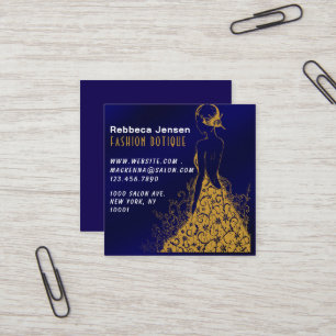 Tarjeta De Visita Cuadrada Código qr del Girly New York Fashion Designer