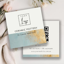 Tarjeta De Visita Cuadrada Código QR del logotipo de pintura de pintura de ac