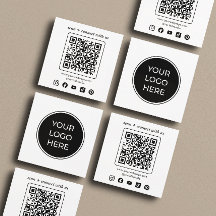 Código QR del logotipo empresarial Iconos sociales