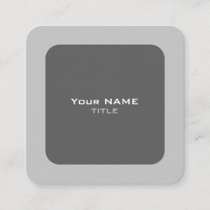 Tarjeta De Visita Cuadrada Código QR del Personalizado gris