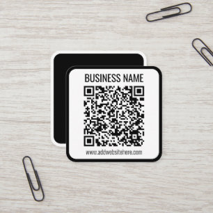 Tarjeta De Visita Cuadrada Código QR instantáneo (introduzca la dirección URL