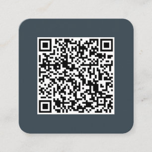 Tarjeta De Visita Cuadrada Código QR-Medios sociales-Moderno-Simple-Profesio