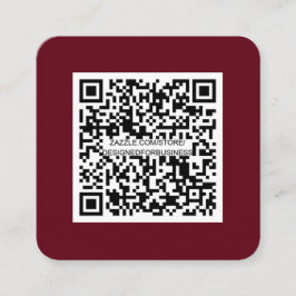 Tarjeta De Visita Cuadrada Código QR-Medios sociales-Moderno-Simple-Profesion