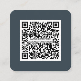 Tarjeta De Visita Cuadrada Código QR-Medios sociales-Moderno-Simple-Profesion