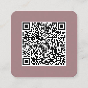 Tarjeta De Visita Cuadrada Código QR-Medios sociales-Plaza moderna-simple-pr