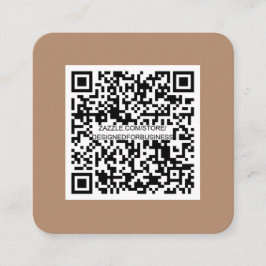 Tarjeta De Visita Cuadrada Código QR-Medios sociales-Plaza moderna-simple-pro