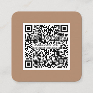 Tarjeta De Visita Cuadrada Código QR-Medios sociales-Plaza moderna-simple-pro