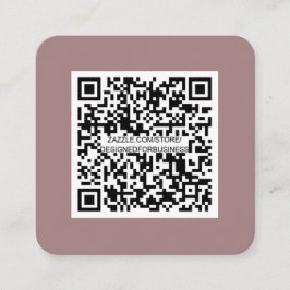 Tarjeta De Visita Cuadrada Código QR-Medios sociales-Plaza moderna-simple-pro