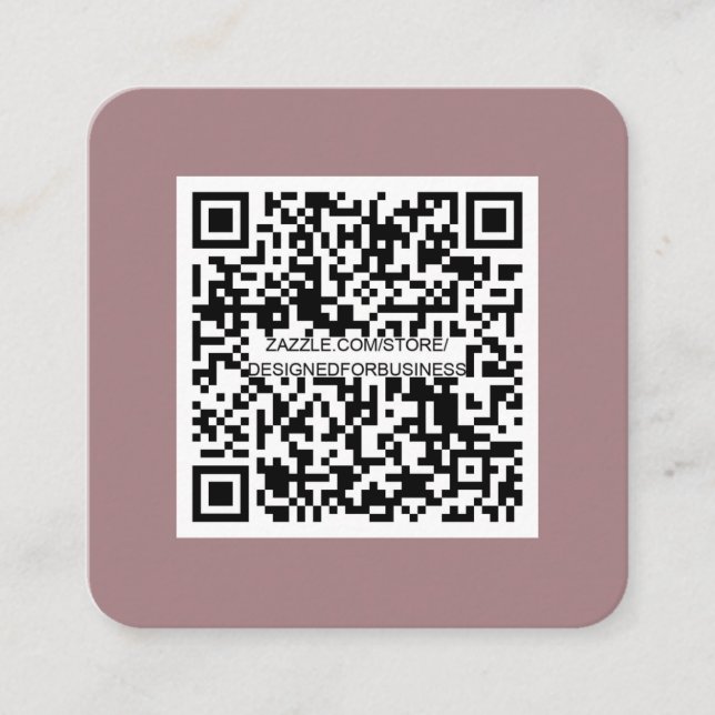 Tarjeta De Visita Cuadrada Código QR-Medios sociales-Plaza moderna-simple-pro (Anverso)