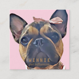 Tarjeta De Visita Cuadrada Código QR moderno de doble foto escaneable