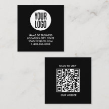 Código QR moderno en blanco y negro