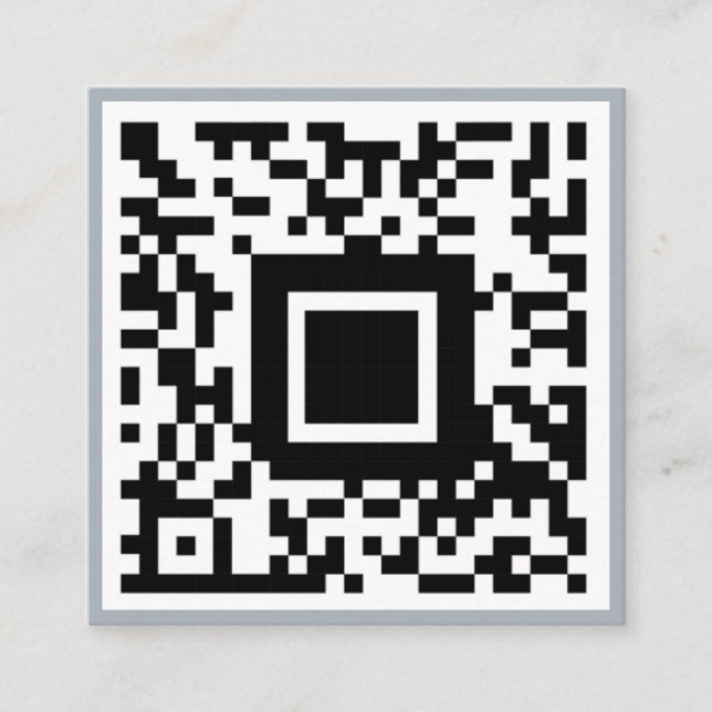 Tarjeta De Visita Cuadrada Código QR Monograma mínimo inicial corporativo (Anverso)