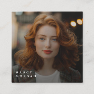 Tarjeta De Visita Cuadrada Código QR para el logotipo de Negros y Oro