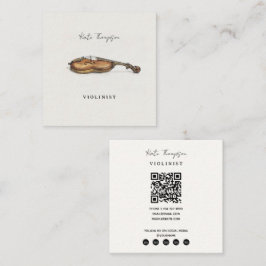 Tarjeta De Visita Cuadrada Código QR para profesor violinista de violín