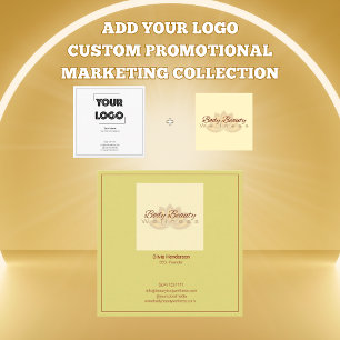 Tarjeta De Visita Cuadrada Código QR personalizado de tu logotipo para market