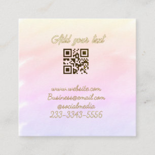 Tarjeta De Visita Cuadrada código QR personalizado simple agregue su nombre t