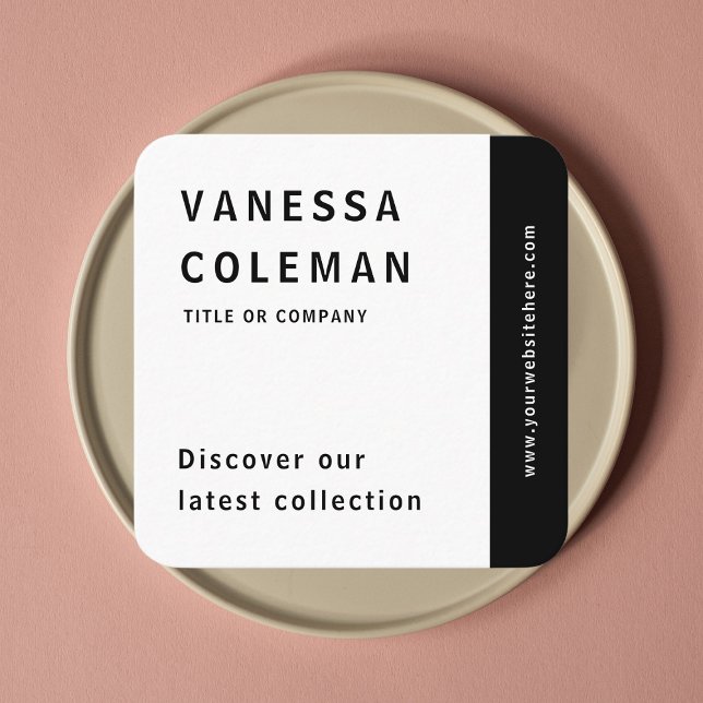 Tarjeta De Visita Cuadrada Código Qr profesional Medios sociales en blanco y  (Subido por el creador)