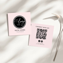 Código QR Rosa Blanco Logotipo Personalizado Conéc